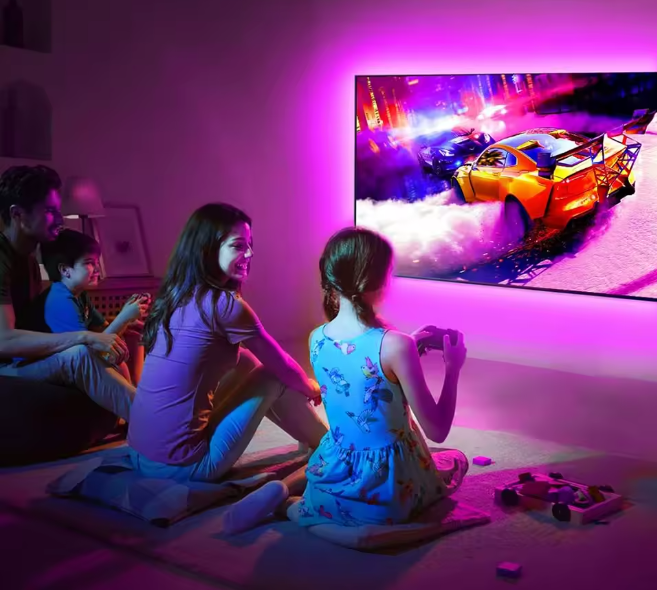Banda LED Ambient RGB 5 METRII – Sincronizare Automată cu TV-ul